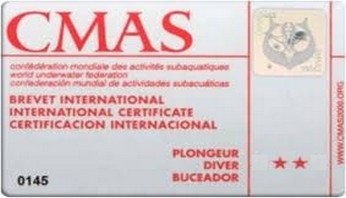 CMAS 2* diving training, e learning