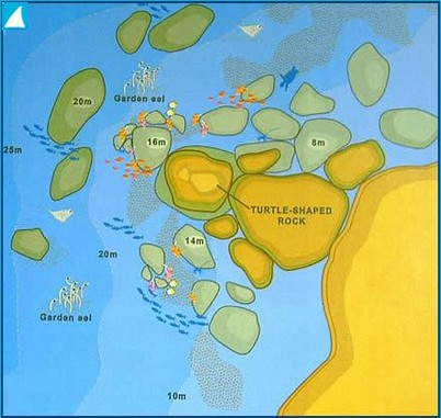 Turtle rock et waterfall bay