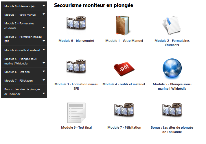 Niveau Moniteur EFR en plongée